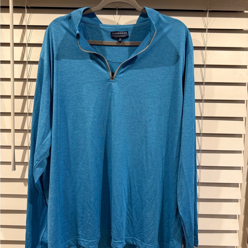 Fish Hippie Men’s 1/4 Zip Performance Pull Over like new! SIZE 2XL XXL